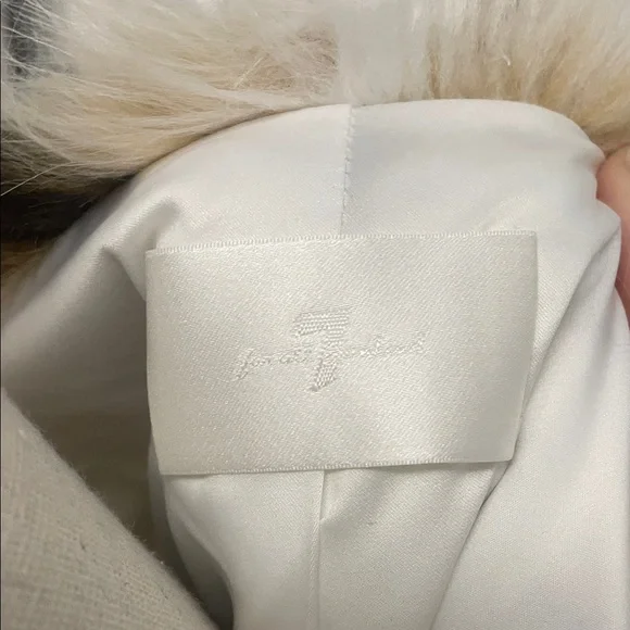 7 For All Mankind Cream and Tan Teddy Jacket - Picture 3 of 4